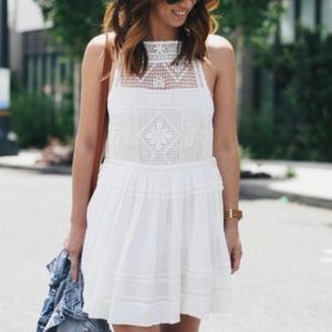 Free People Emily Crochet Mini Dress